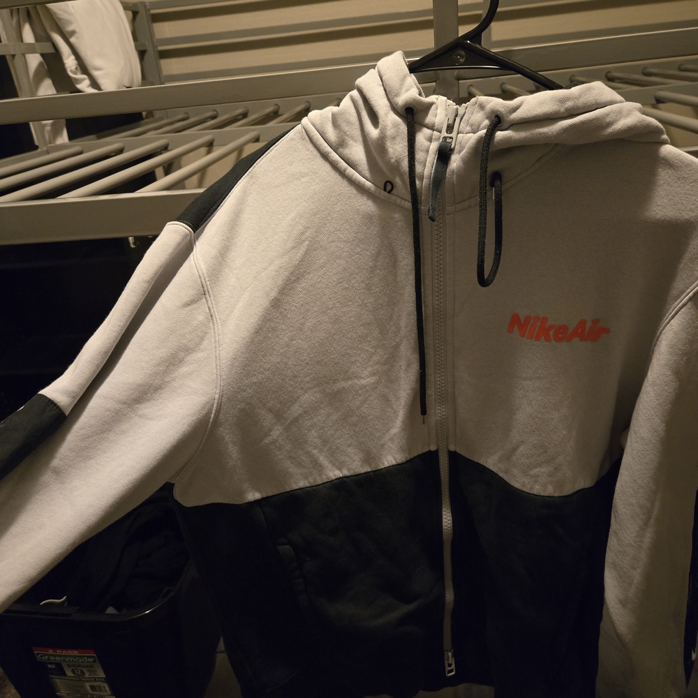 Nike Air Gray and Black Hoodie